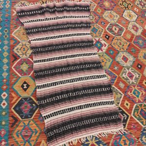Shamanic Mexican Handmade Cotton Blanket (180x105cm)