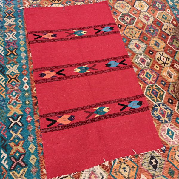 Shamanic Mexican Handmade Cotton Blanket (206x120cm)