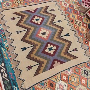 Shamanic Mexican Handmade Wool Blanket (197x167cm)