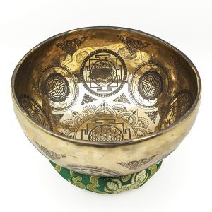 Yantra Hammered Singing Bowl -  F3 (23 cm, 1.4 kg)