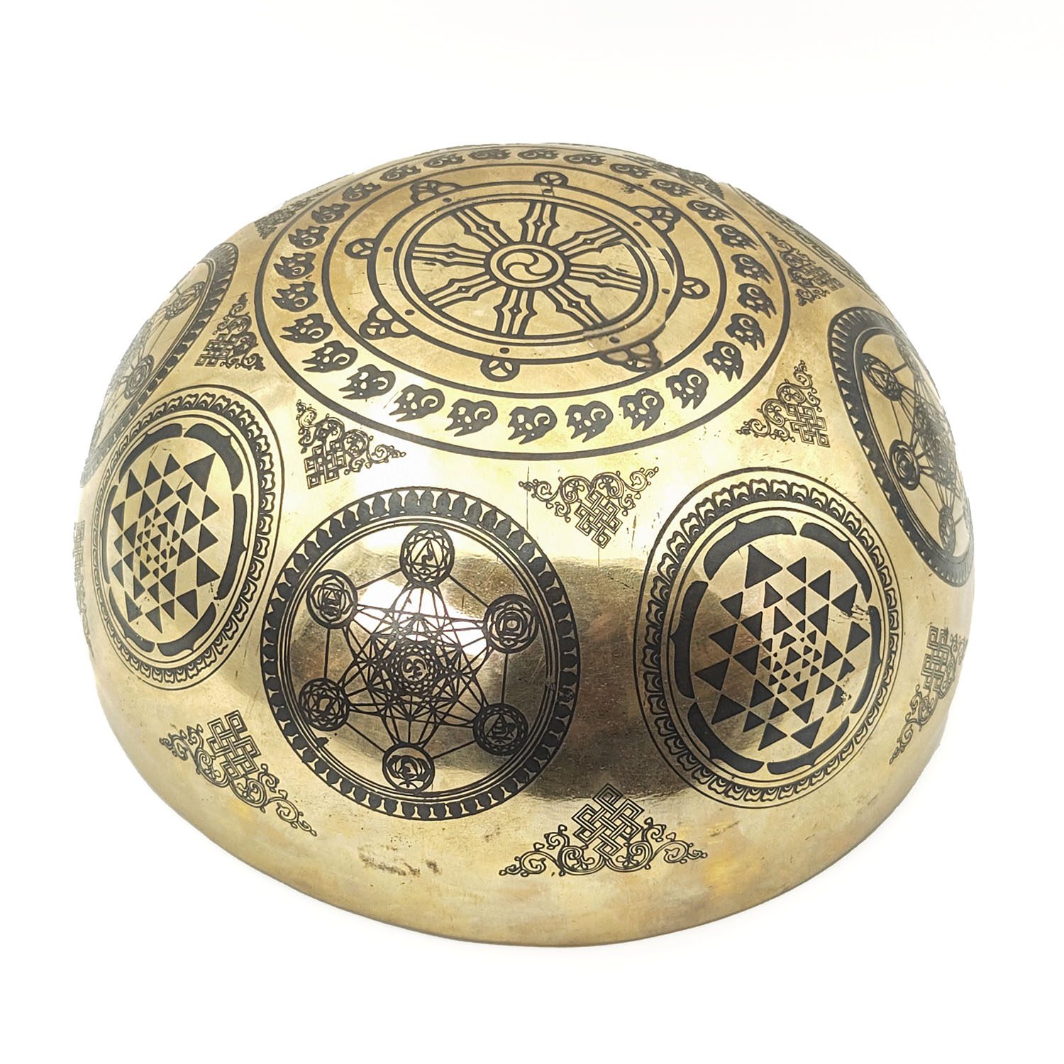 Yantra Hammered Singing Bowl - F3 (23 cm, 1.4 kg) - Image 4