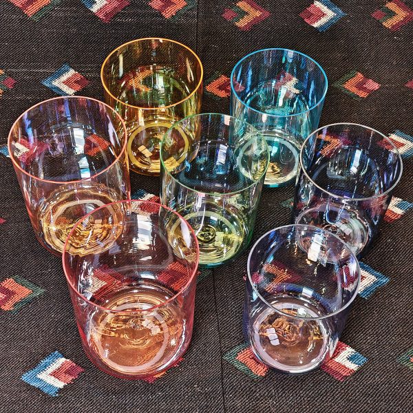 Alchemy Crystal Singing Bowls Set Aurora Colorful (Octave 4) (15-18 cm, 4.5 kg) - Image 2