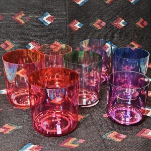 Alchemy Crystal Singing Bowls Set Purple-Gradient (Octave 4) (15-18 cm, 4.5 kg)