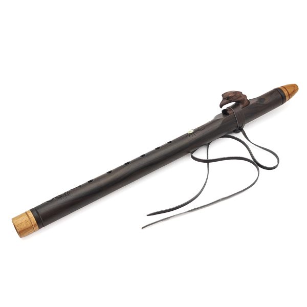 Premium Single Flute Rosewood Turquoise Stone - Gm