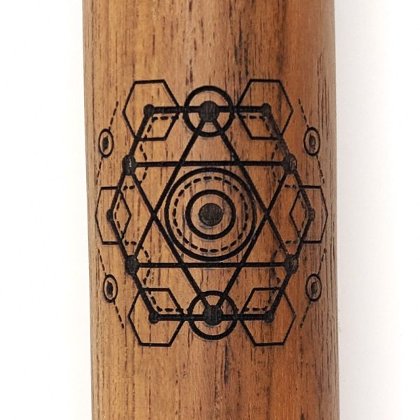 Premium Single Flute Teakwood Amethyst Stone - F#m (53 cm) - Image 2