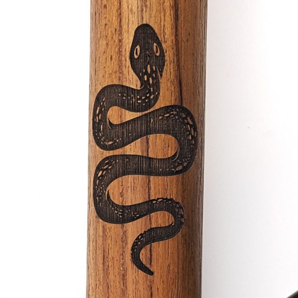 Premium Single Flute Teakwood Turquoise Stone - Fm (56 cm) - Image 2