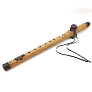 Premium Single Flute Teakwood Moon Stone - Fm (56 cm) (+ case)