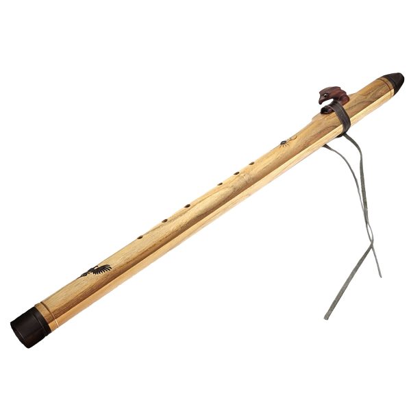 Premium Single Flute Teakwood Amethyst Stone - Bm (75 cm)