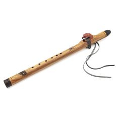 Premium Single Flute Teakwood Amethyst Stone - Gm (50 cm)