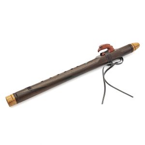 Premium Single Flute Rosewood Turquoise Stone - Am (45 cm) (+ case)