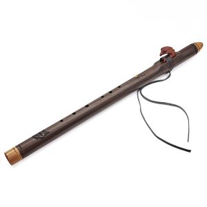 Premium Single Flute Rosewood Tiger Eye Stone - Dm (65 cm) (+ case)