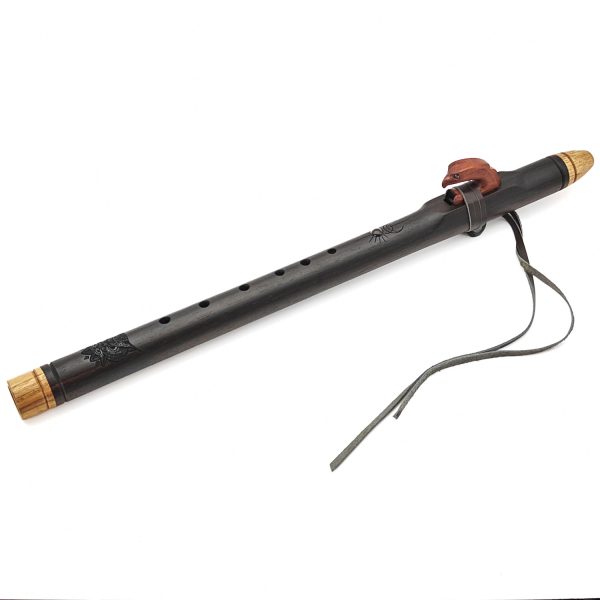 Premium Single Flute Rosewood Tiger Eye Stone - Gm (51 cm)