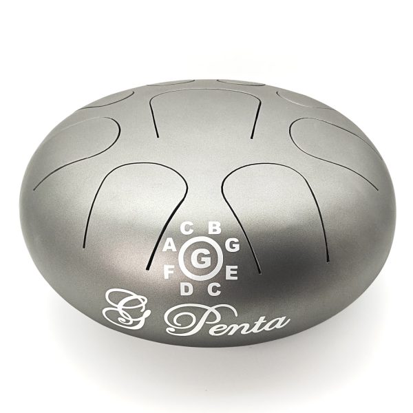 Steel Tongue Happy Drum Silver Grey "G Penta" (26 cm) (+ case)
