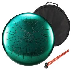 HLURU Tongue Drum EQTB10-12 Jewel Green (31 cm, Microalloyed Steel)