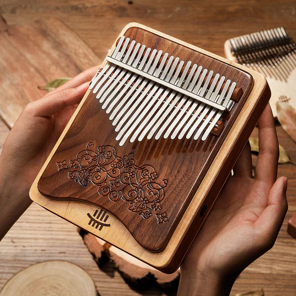 HLURU Kalimba Wah-Wah KZ-21 (21 Keys, Double Layer Of Blackwalnut&Maple) - Image 2