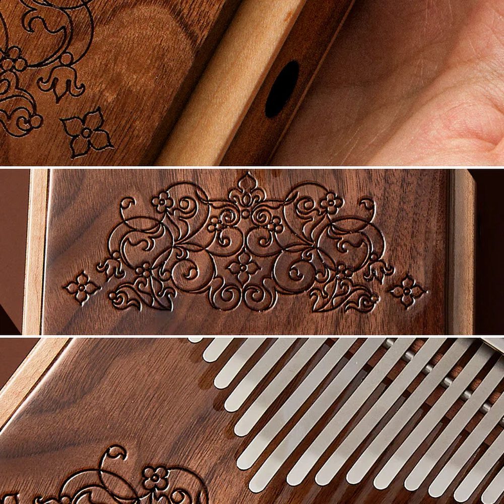 HLURU Kalimba Wah-Wah KZ-21 (21 Keys, Double Layer Of Blackwalnut&Maple) - Image 3