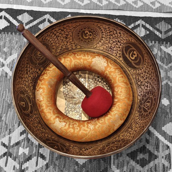 Standing Mantra Hammered Singing Bowl - B2 (55 cm, 12.5 kg) - Image 7