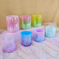 Alchemy Crystal Singing Bowls Set Candy Colorful (Octave 4) (15-18 cm, 4.5 kg, 3 mm)