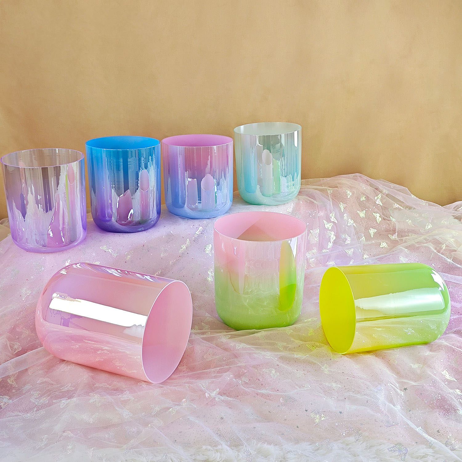 Alchemy Crystal Singing Bowls Set Candy Colorful (Octave 4) (15-18 cm, 4.5 kg, 3 mm) - Image 4