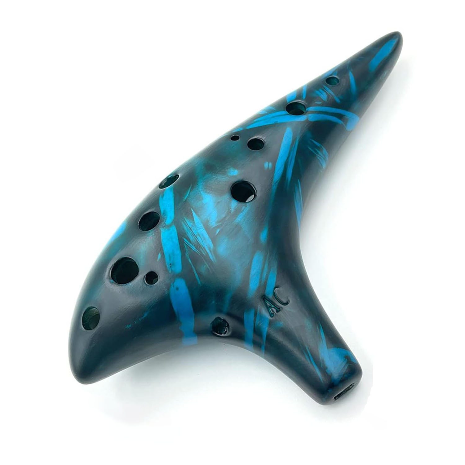 Ocarina Ceramic Alto C Zelda Blue (12 holes) (+ case)