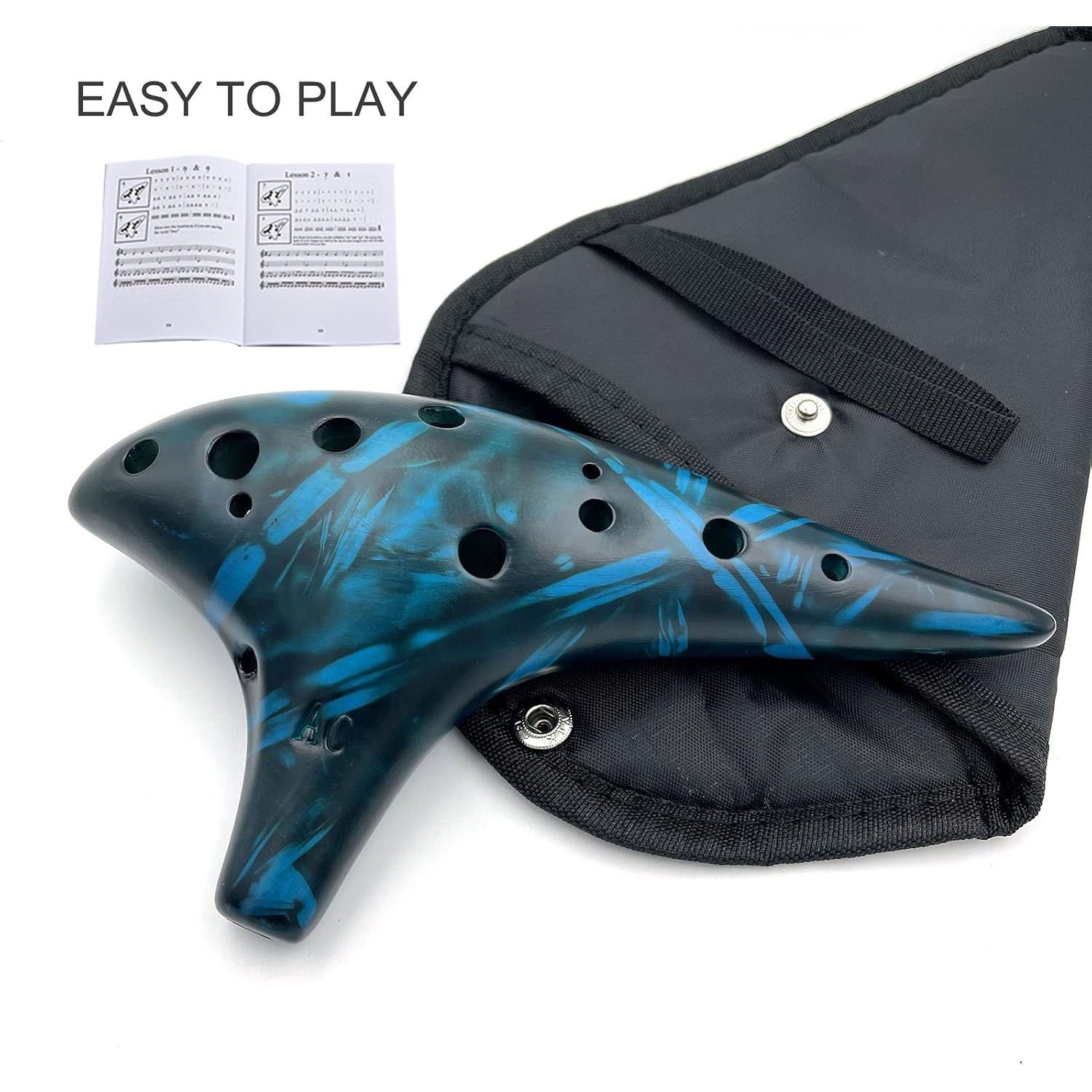 Ocarina Ceramic Alto C Zelda Blue (12 holes) (+ case) - Image 6