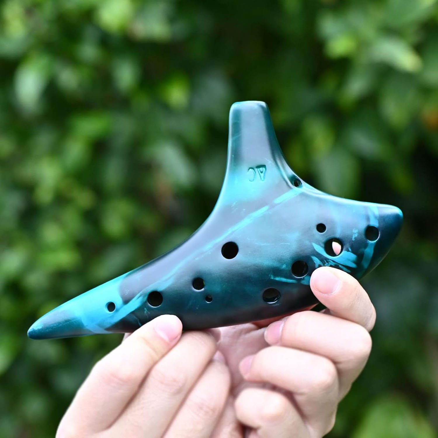 Ocarina Ceramic Alto C Zelda Blue (12 holes) (+ case) - Image 4