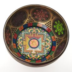 Thangka Mandala Hammered Singing Bowl - B3 (20 cm, 1.2 kg)
