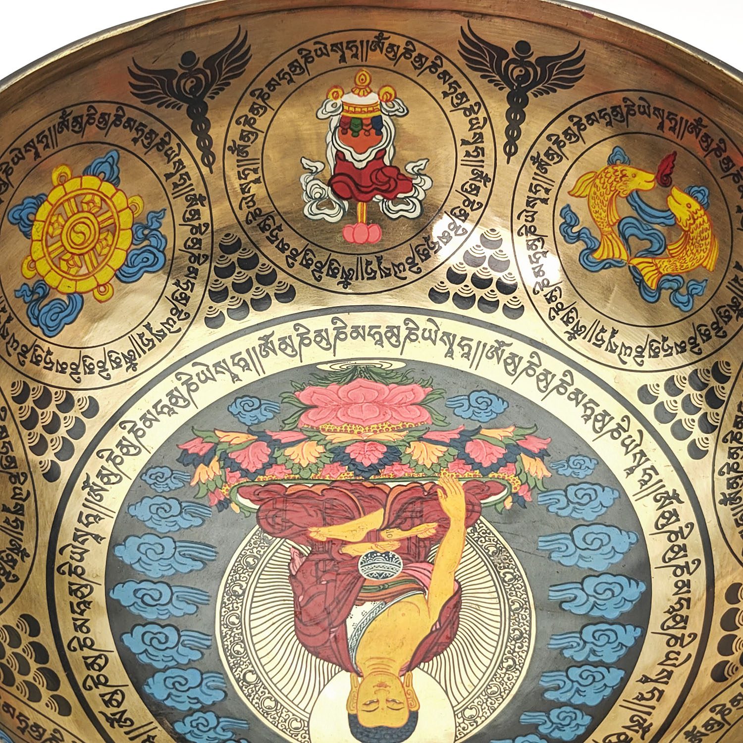 Thangka Hammered Singing Bowl "Shakyamuni Buddha" - C#3 (25 cm, 2 kg) - Image 5