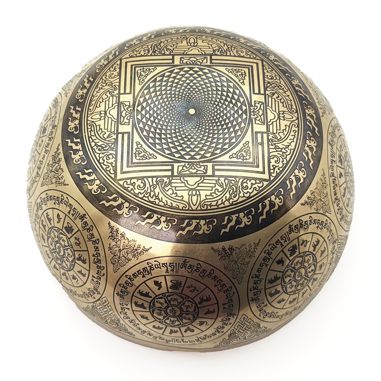 Thangka Hammered Singing Bowl "Vajrasattva" - G3 (19 cm, 1 kg) - Image 7