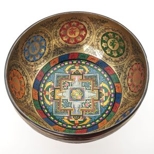 Thangka Mandala Hammered Singing Bowl - D3 (23 cm, 1.6 kg)