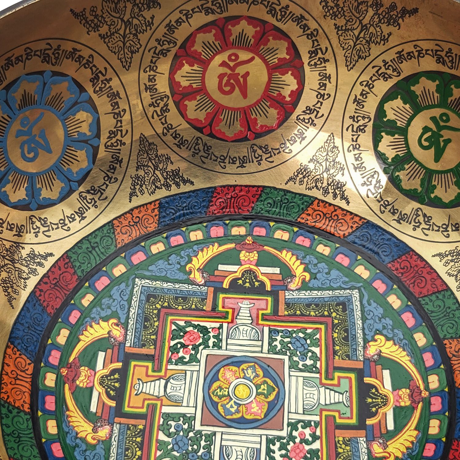 Thangka Mandala Hammered Singing Bowl - D3 (23 cm, 1.6 kg) - Image 5