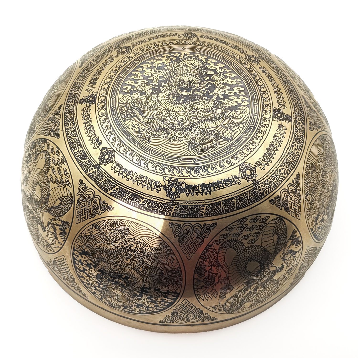 Thangka Mandala Hammered Singing Bowl - D3 (23 cm, 1.6 kg) - Image 6