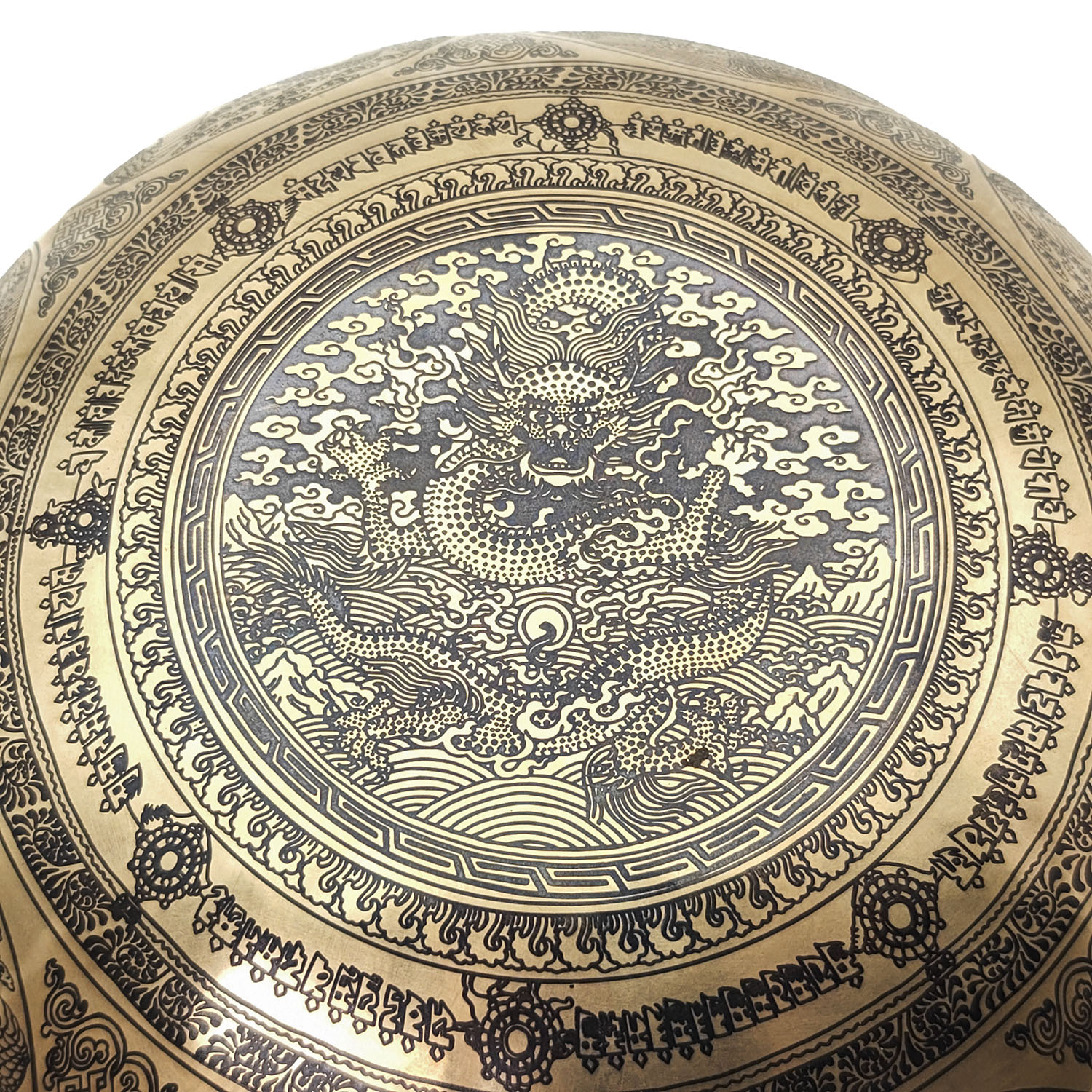 Thangka Mandala Hammered Singing Bowl - D3 (23 cm, 1.6 kg) - Image 7