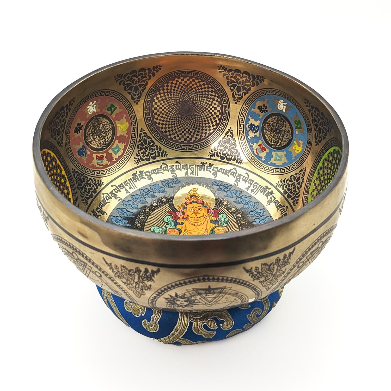 Thangka Hammered Singing Bowl "Dzambhala" - A3 (20 cm, 1.1 kg) - Image 2