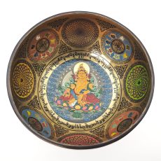 Thangka Hammered Singing Bowl "Dzambhala" - A3 (20 cm, 1.1 kg)