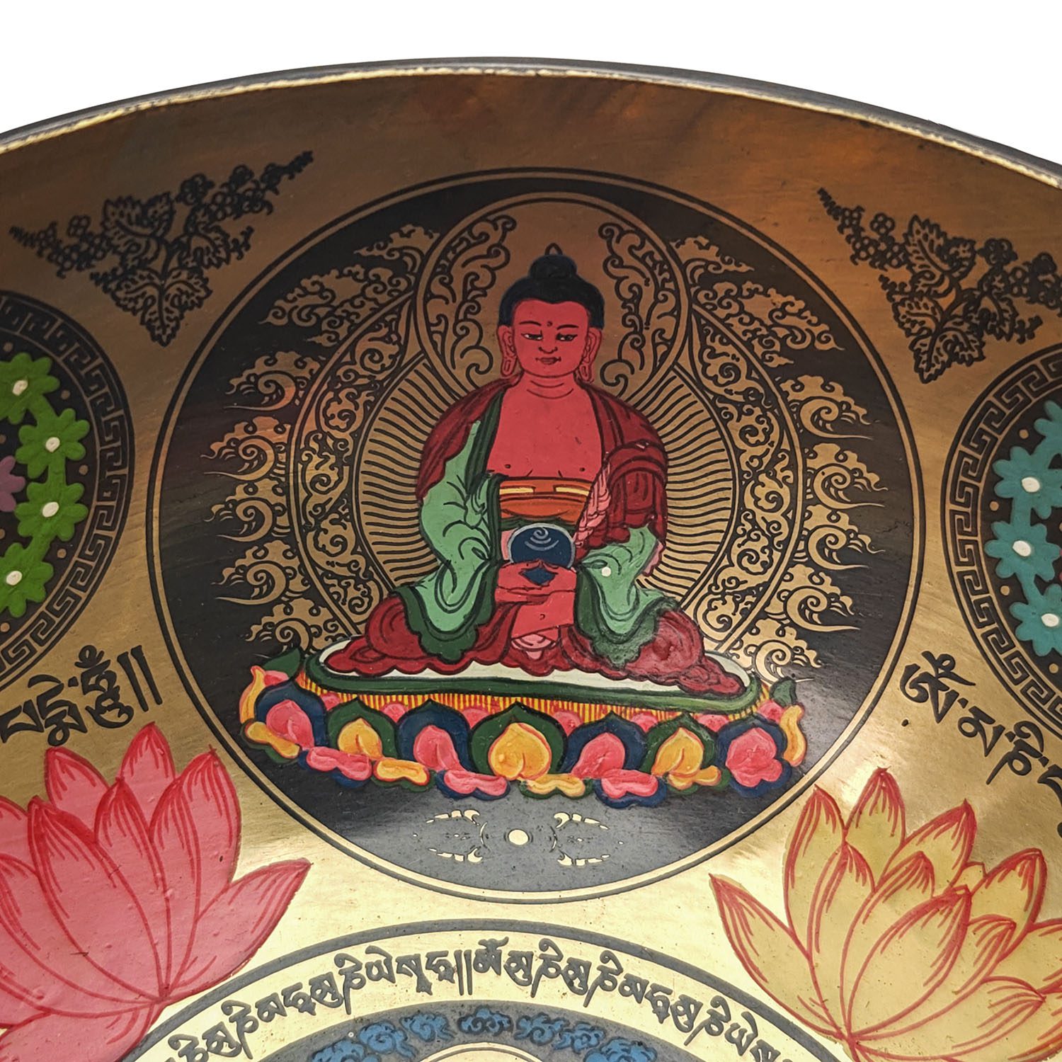 Thangka Hammered Singing Bowl "Dhyani Buddhas" - G3 (19 cm, 1.1 kg) - Image 5