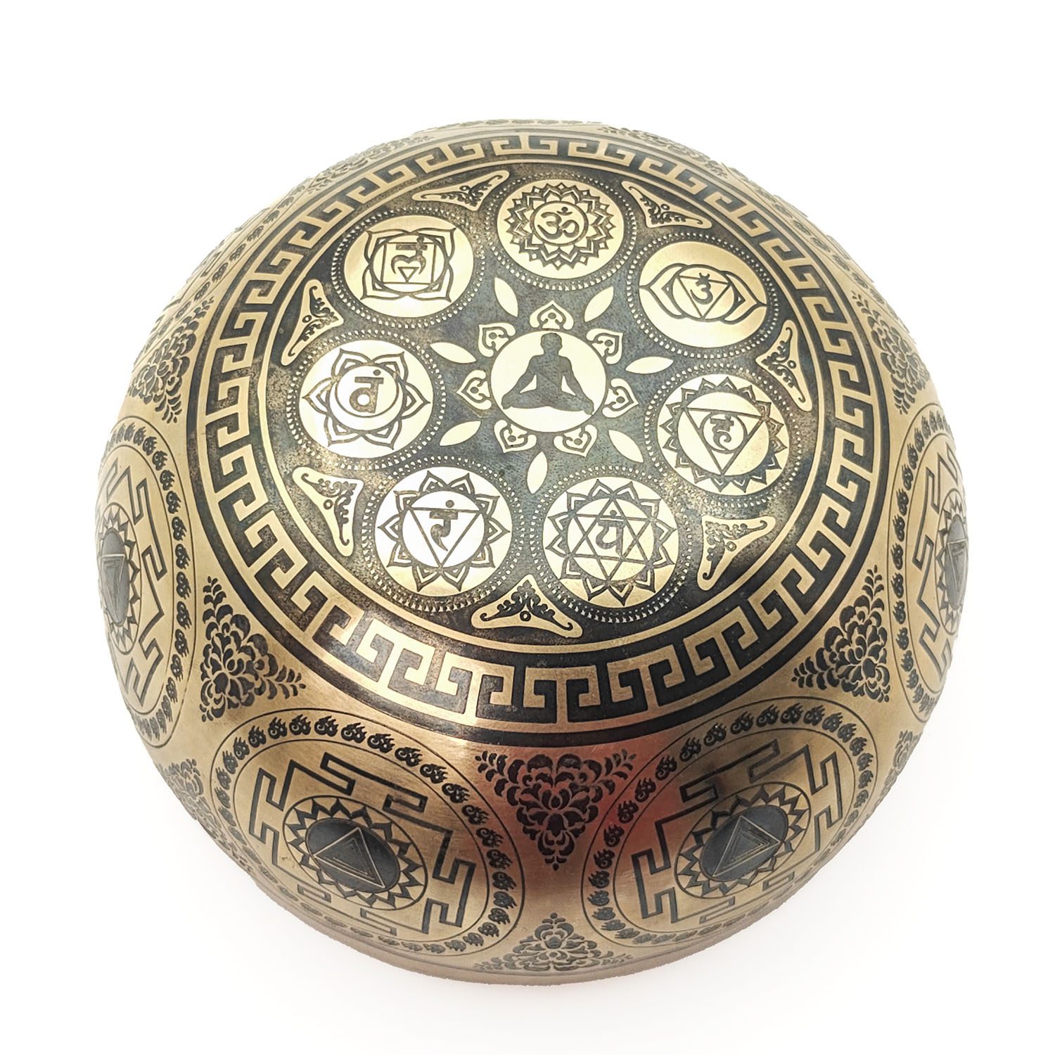 Thangka Hammered Singing Bowl "Manjushree" - D#4 (15 cm, 0.7 kg) - Image 6