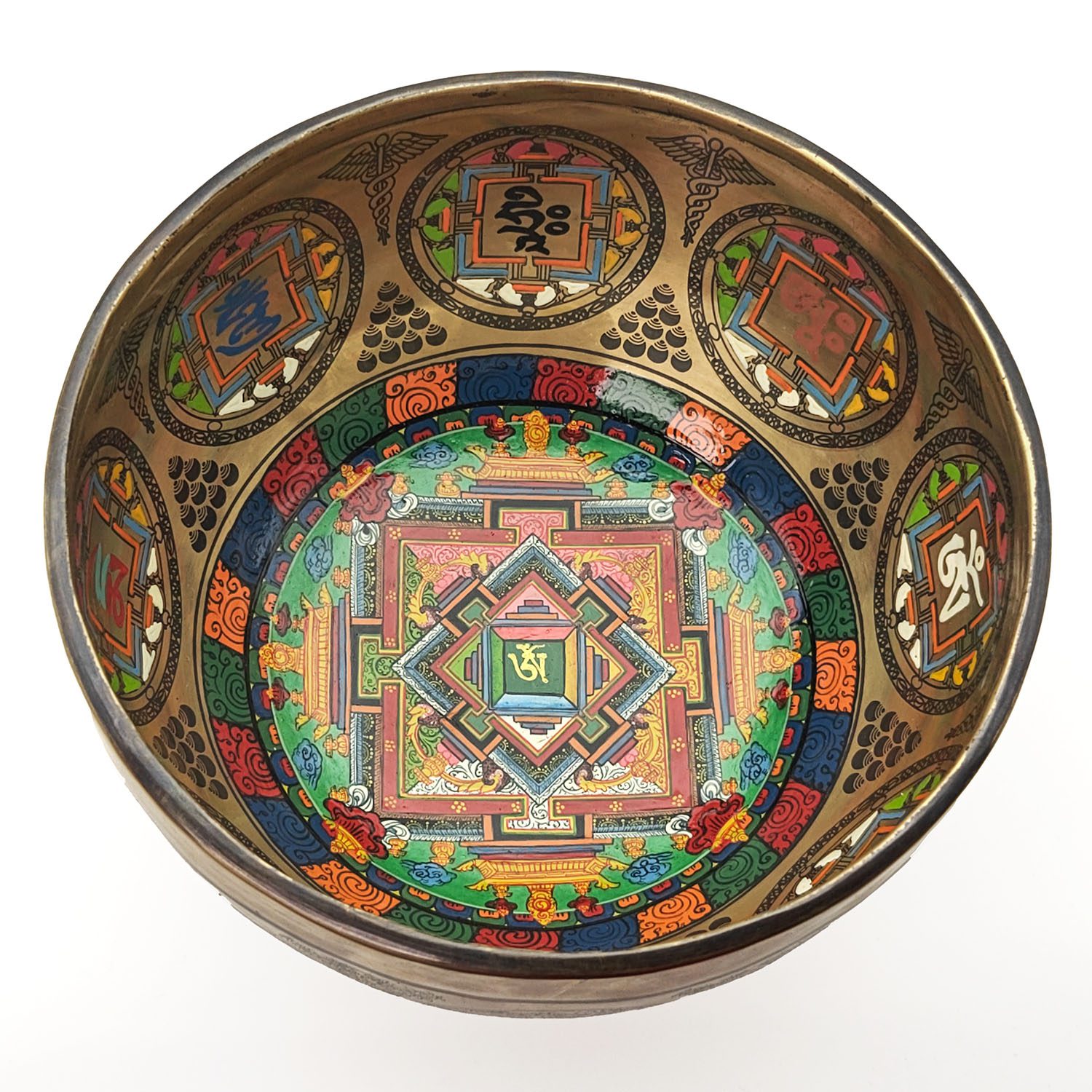 Thangka Mandala Hammered Singing Bowl - A3 (21 cm, 1.5 kg)