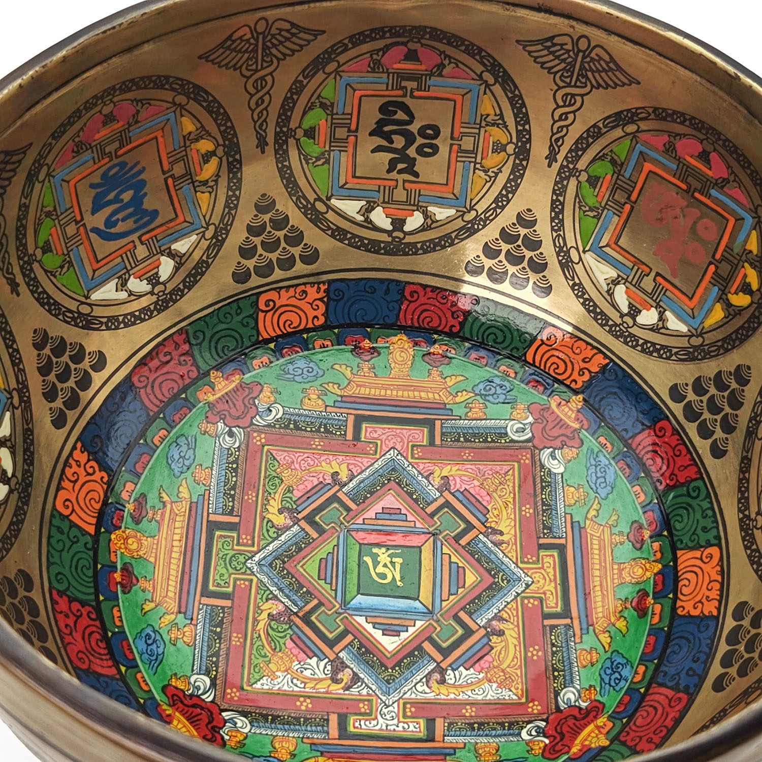 Thangka Mandala Hammered Singing Bowl - A3 (21 cm, 1.5 kg) - Image 4
