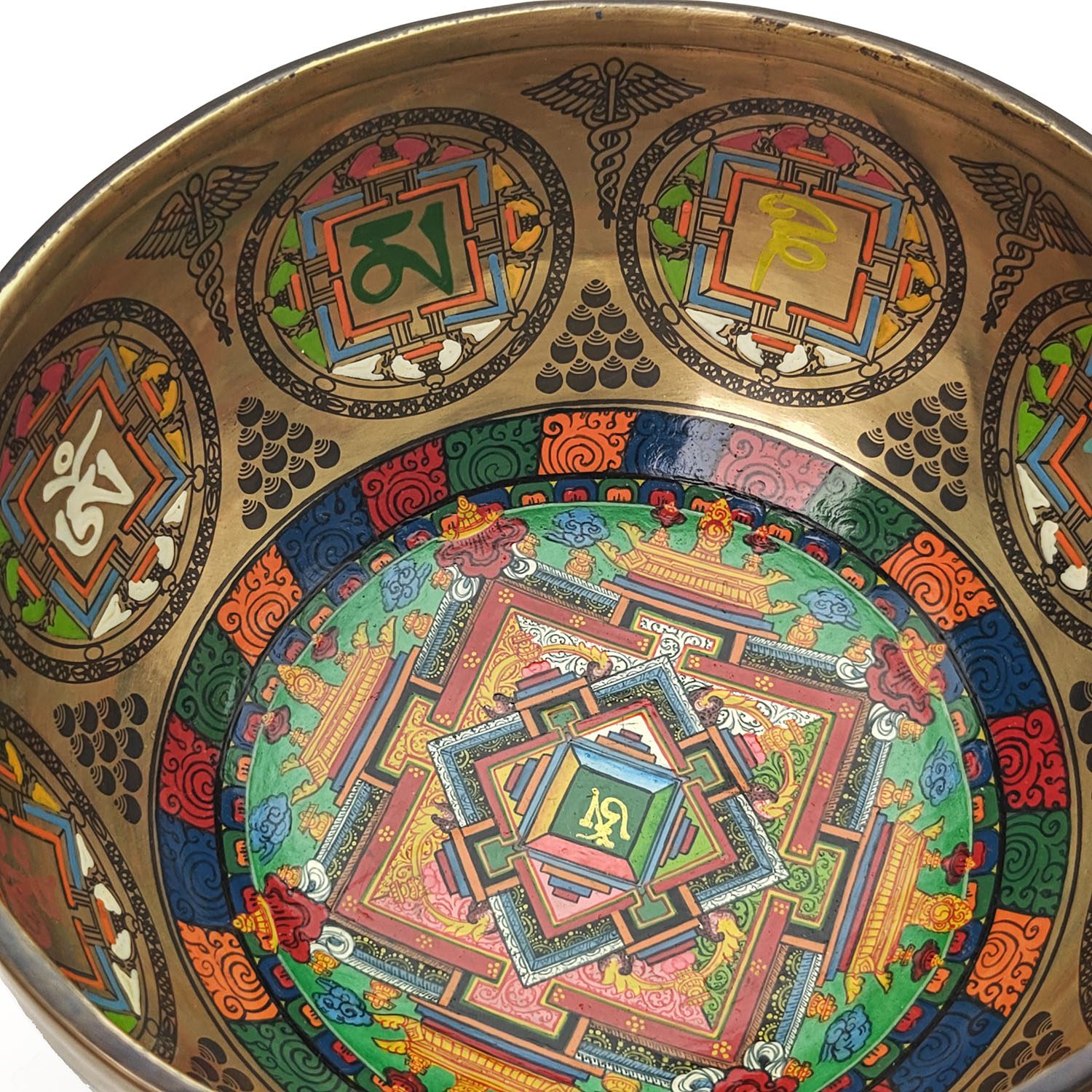 Thangka Mandala Hammered Singing Bowl - A3 (21 cm, 1.5 kg) - Image 5