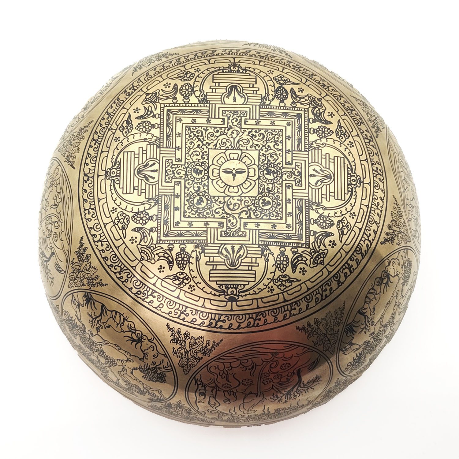Thangka Mandala Hammered Singing Bowl - A3 (21 cm, 1.5 kg) - Image 6