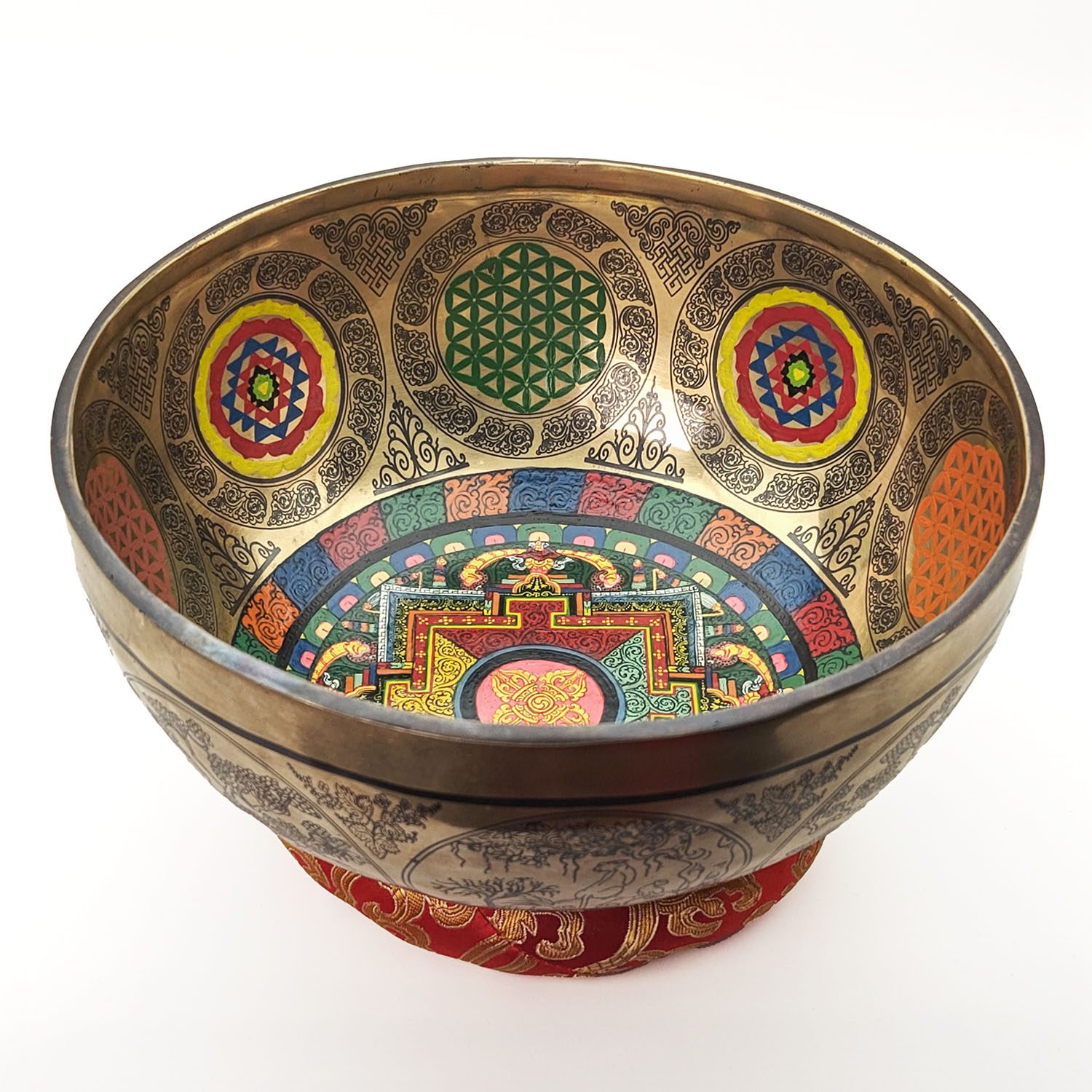 Thangka Mandala Hammered Singing Bowl - C#3 (24 cm, 1.9 kg) - Image 2