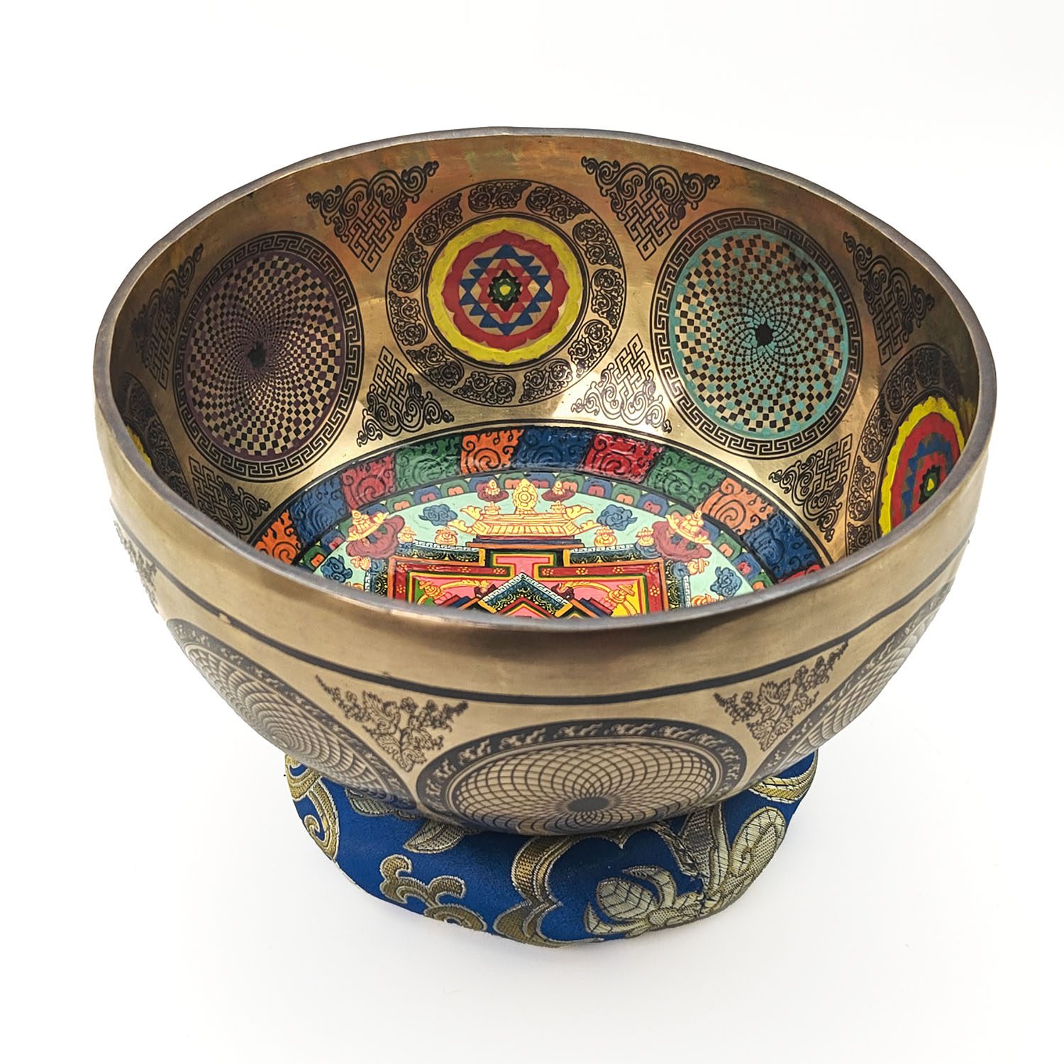 Thangka Mandala Hammered Singing Bowl - A#3 (20 cm, 1.3 kg) - Image 2