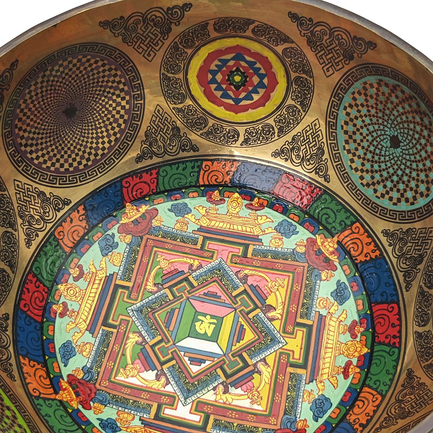 Thangka Mandala Hammered Singing Bowl - A#3 (20 cm, 1.3 kg) - Image 5