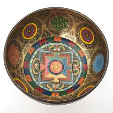 Thangka Mandala Hammered Singing Bowl - C#3 (24 cm, 1.7 kg)