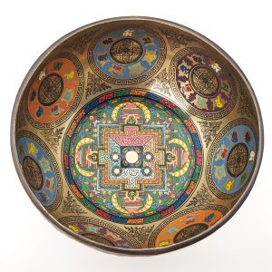 Thangka Mandala Hammered Singing Bowl - A3 (19 cm, 1 kg)