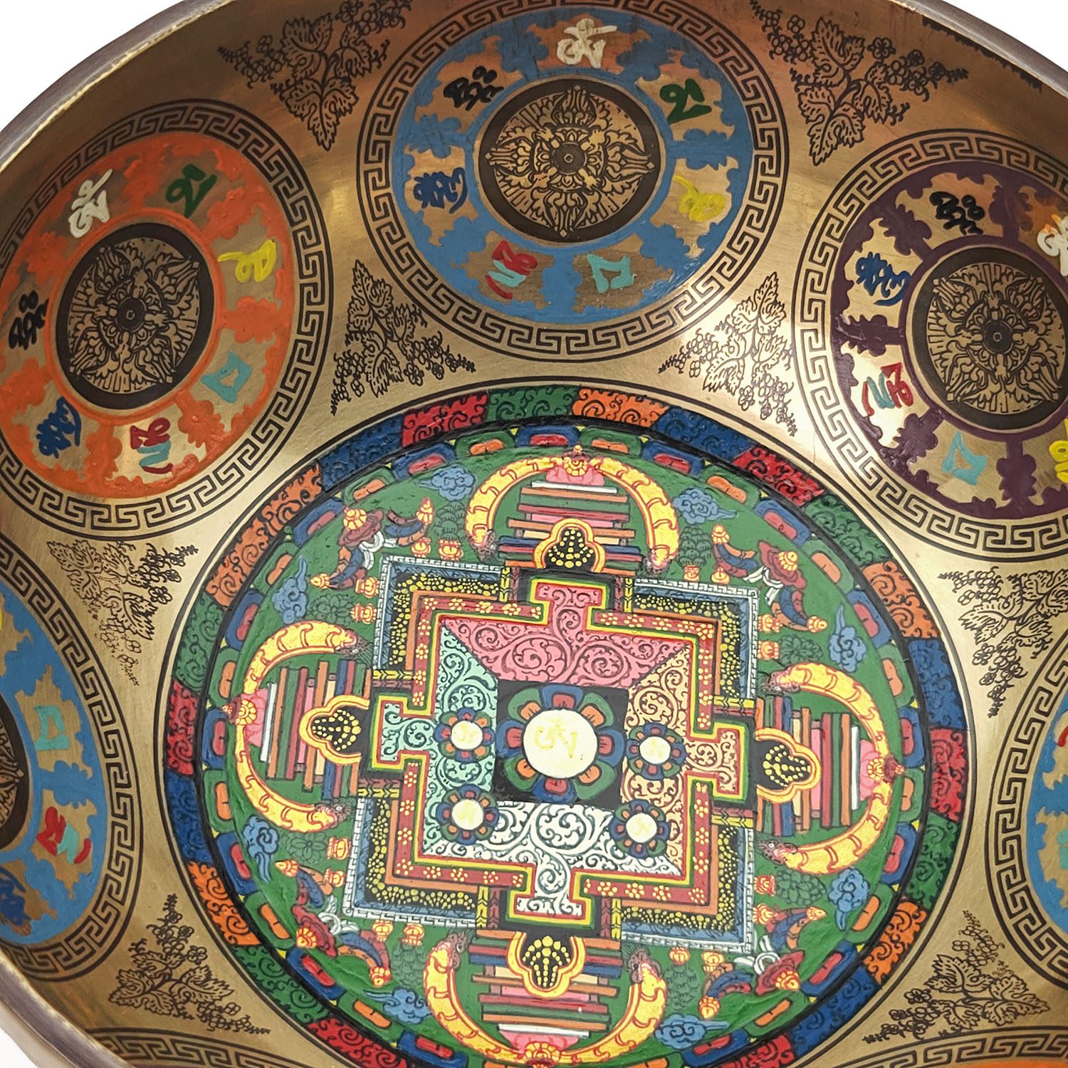 Thangka Mandala Hammered Singing Bowl - A3 (19 cm, 1 kg) - Image 5