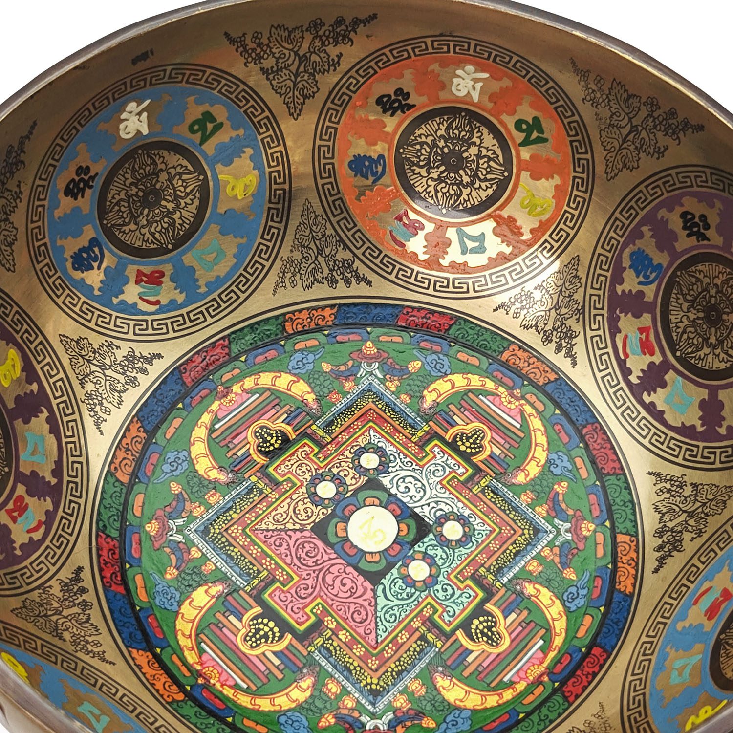 Thangka Mandala Hammered Singing Bowl - A3 (19 cm, 1 kg) - Image 6