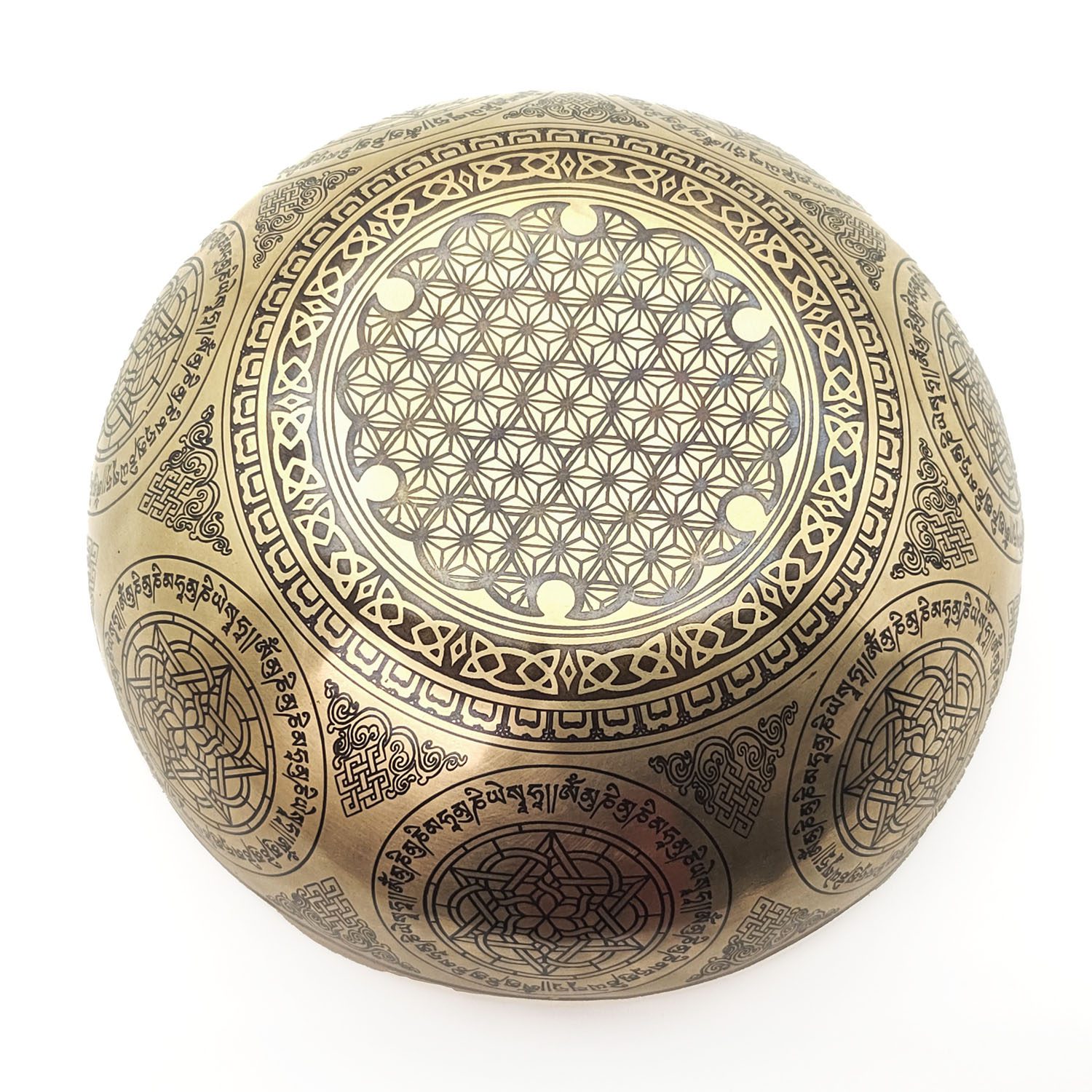 Thangka Mandala Hammered Singing Bowl - A3 (19 cm, 1 kg) - Image 7