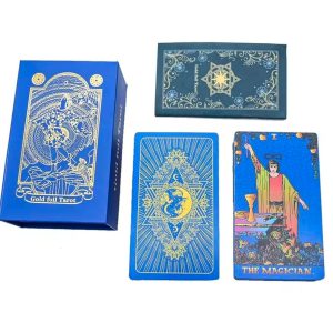 Neo Rider Waite Tarot Blue Gold Waterproof Card Deck